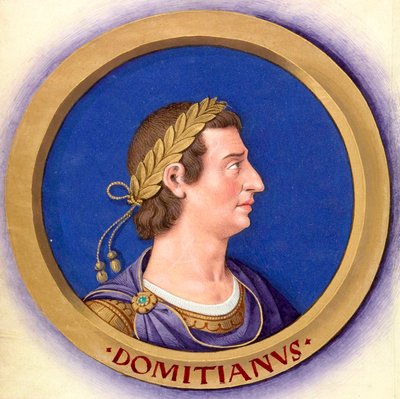 Descrizione dei dodici Cesari con le loro figure 12-Domiziano da Jean Bourdichon